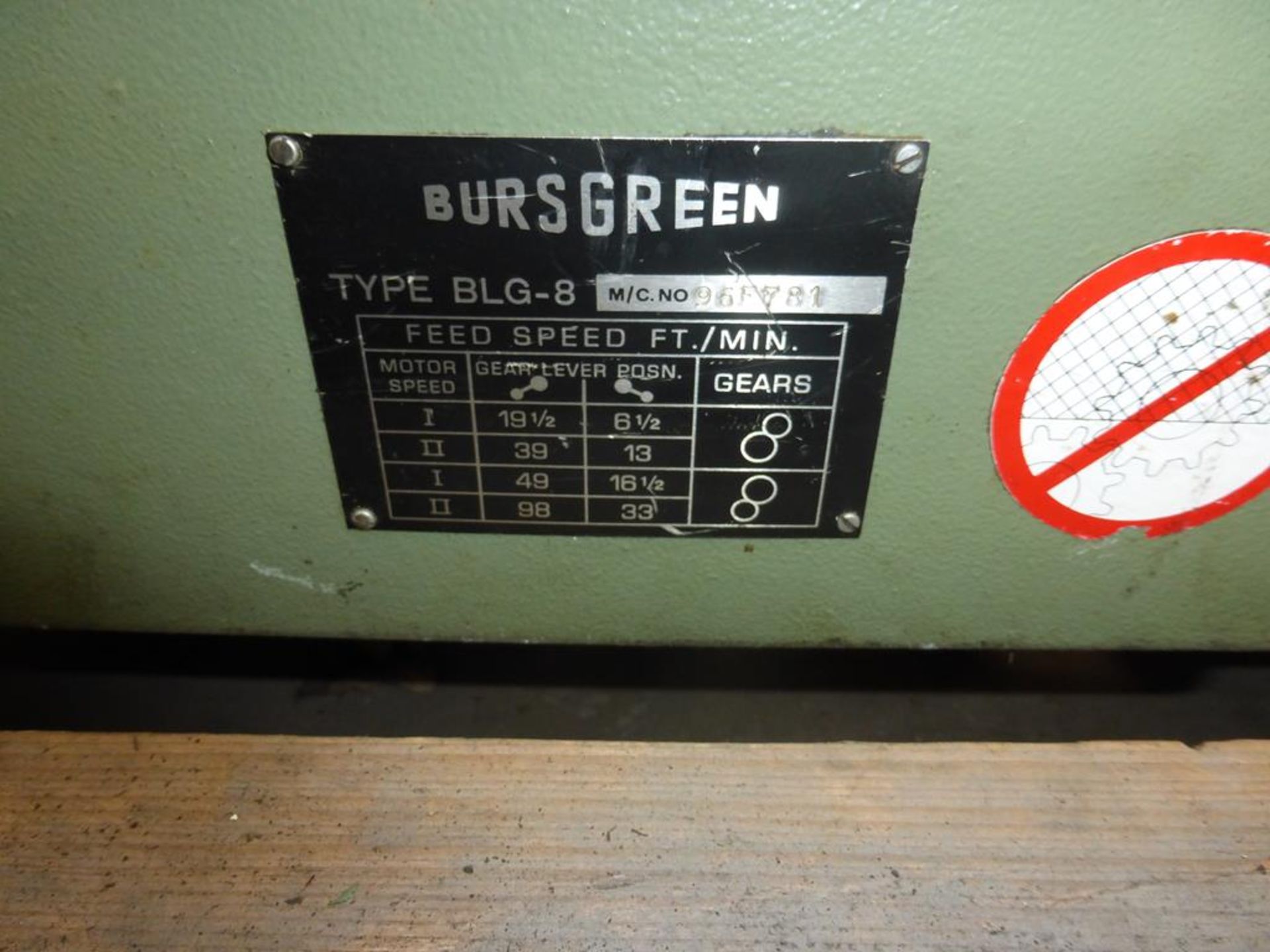 * Bursgreen BLG 8 Power Feed Unit - Image 2 of 2