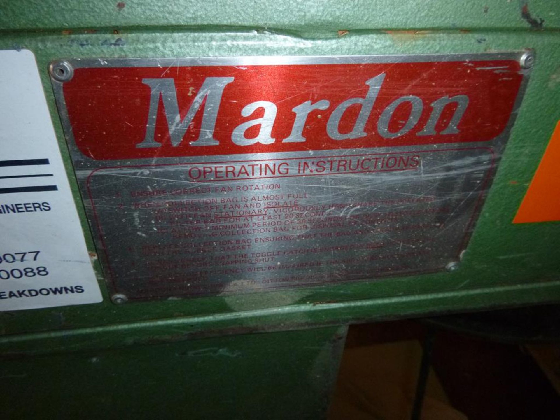 * Mardon Single Bag Dust Collector - Image 2 of 3