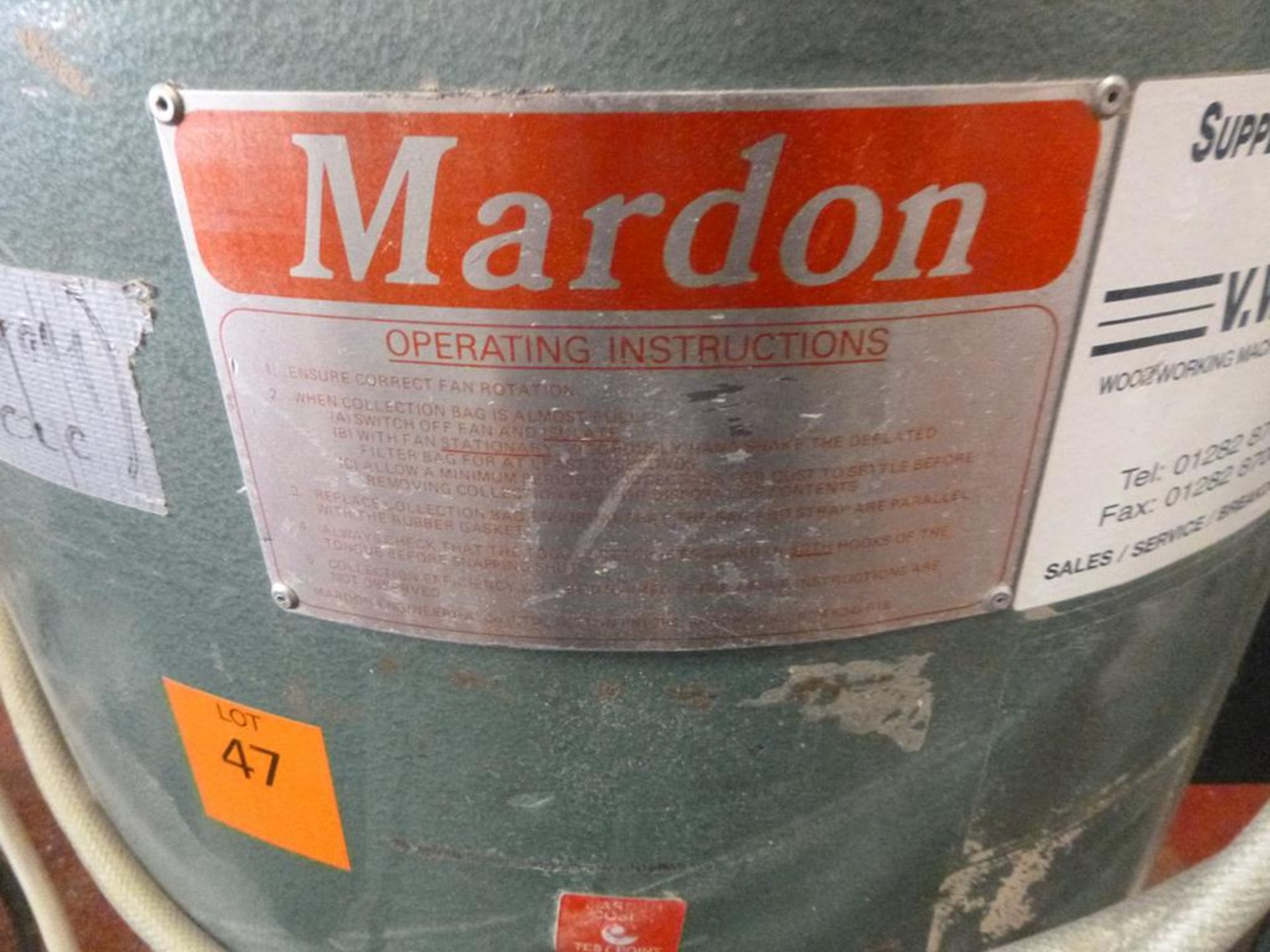 * Mardon Single Bag Dust Collector - Image 3 of 5