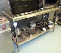 Stainless steel preparation table with undershelf