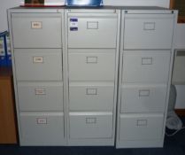 3 initiative metal 4 drawer filing cabinets – view