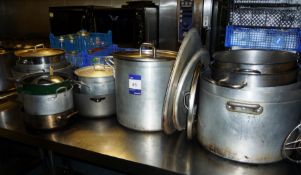 Large quantity of aluminium/steel cooking pots – v