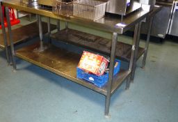 Stainless steel preparation table with undershelf