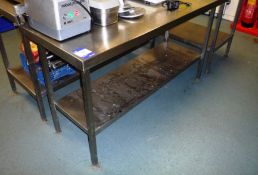 Stainless steel preparation table with undershelf