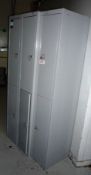 3 x 2 unbranded personnel lockers – no keys – view