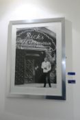 * 3 x Black and White Framed Pictures - 'Terence Donovan', 'Seven Year Itch', 'Casablanca'. This lot