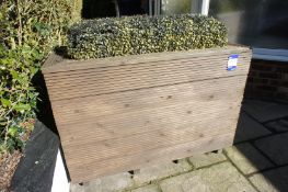 * Fabricated Outdoor Planter with Artificial Bush (850H x 1200 x 540). This lot is located in the
