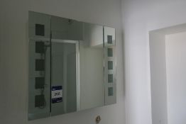 * Modern 6 Chromed Light Fittings and Illuminated Bathroom Mirror. This lot is located in Room