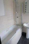 * Bathroom Suite to comprise of Bath, Wash Basin, Toilet and Glazed Shower Screen. This lot is