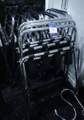 * 10 x Foldable Chromed Luggage Racks. This lot is located in Room 100.