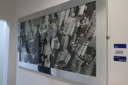 * 2 x Various Chrome Framed City Scape Black and White Prints . This lot is located in 300 Corridor.