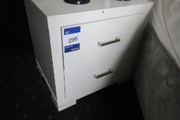 * Bedroom Suite to comprise of White Melamine 2 Drawer Bedside Cabinet, white Melamine 5 Drawer Unit