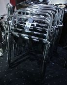 * 10 x Foldable Chromed Luggage Racks. This lot is located in Room 100.