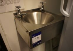 * Stainless Steel Wash off Sink with 2 Taps (270 x 300mm) This lot is located in the Kitchen. Buyers