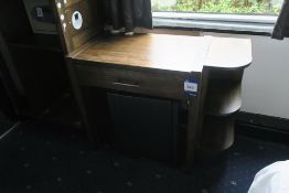 * Dark Oak Single Drawer Chest with 3 Shelves and Dark Oak Open Fronted Wardrobe. This lot is