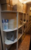 * Contents of Three Shelves including Pan Scourers, Hand Washes, Tissue Bags, Hygiene Bags, Coffee