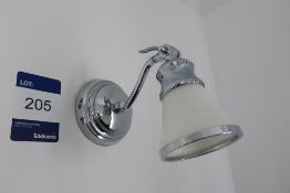 * 2 x Chrome Wall Lights and Illuminated Bathroom Mirror. This lot is located in Room 302. Buyer's