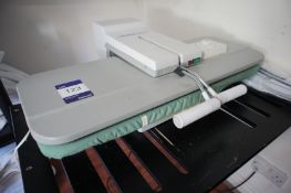 * Blanca Press Bench Top Dry Ironing Press. This lot is located in Room 107 Upstairs Laundry