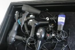 * 7 x Assorted Hair Dryers. This lot is located in Room 201