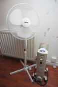 * B&Q HD907-50 Electric Radiator Heater and Pedestal Fan. This lot is located in Room 107 Upstairs