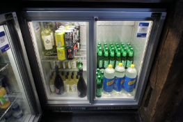 * LEC Double Glazed Door Refrigerator. (Contents not included) This lot is located in the Kitchen.