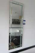* Rectangular Wall Mirror and 2 Chrome/Glass Wall Lights, 2 x Ceiling Lamp Shades, 4 Piece City