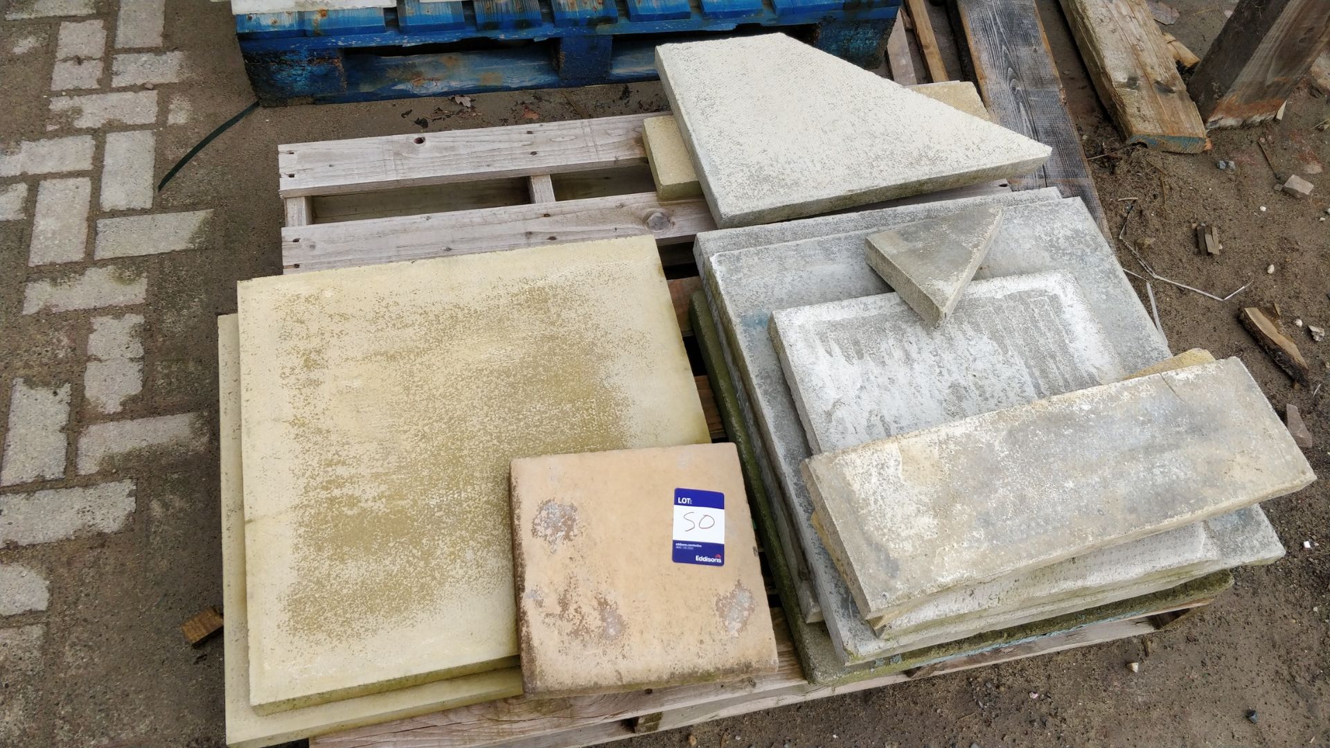 various paving slabs to pallet