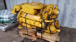 * Caterpillar 3208 Marine Diesel Engine and Gearbox. A Caterpillar Model 3208 Marine Diesel Engine