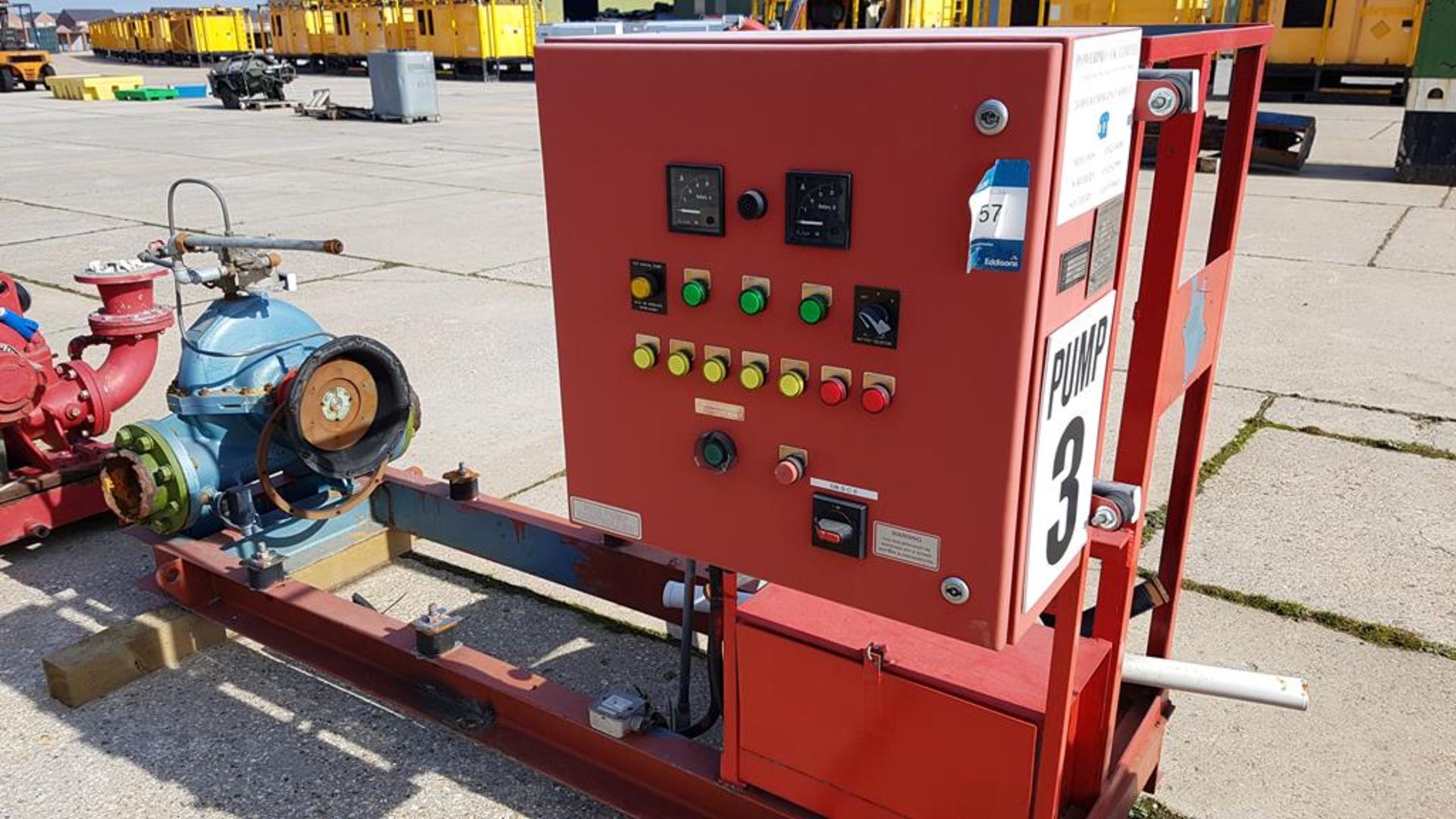 * Fire Pump and Control Panel on Skid.