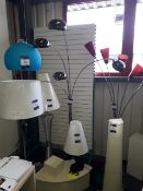 Quantity of 7 various floor lamps (RRP. £1,000)