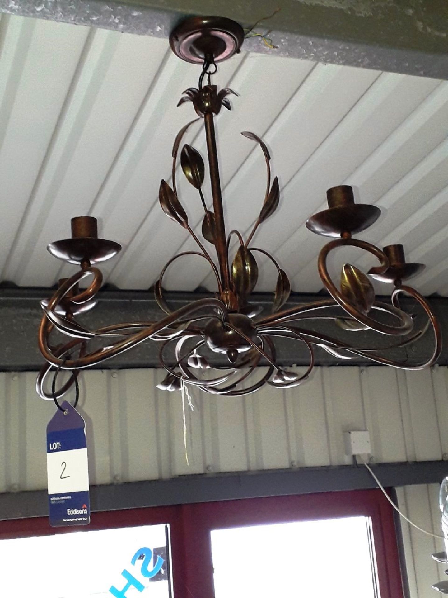 5 Light chandelier – Bronze Approx. 55cm diameter