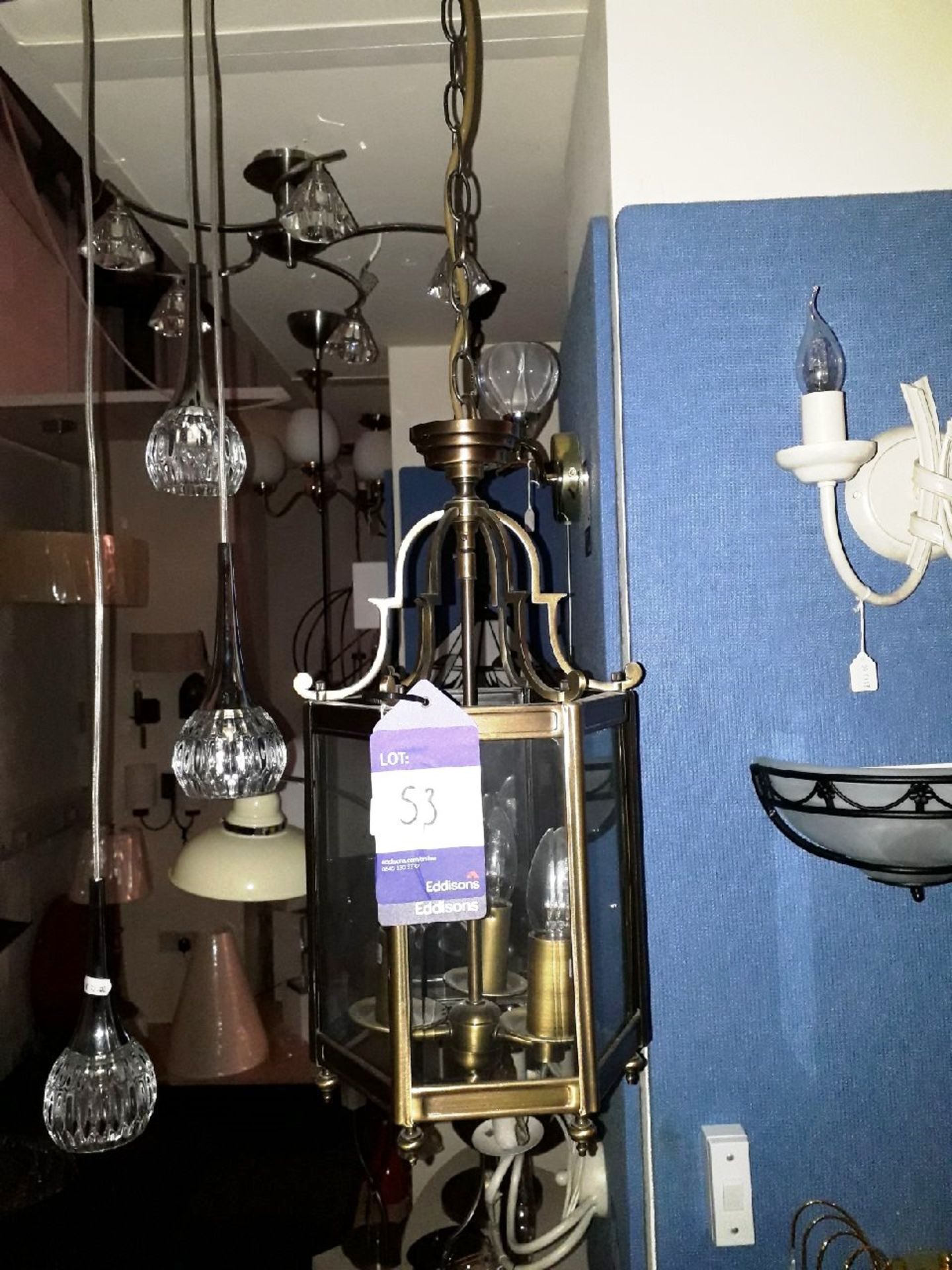 3 light hanging lantern (RRP. £210)