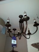 David Hunt Bermuda aged brass 6 light pendant (RRP. £475)