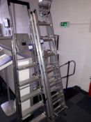 2 Ladders - 1 x Triple Extension Aluminium Ladder
