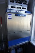 ADEXA Commercial Glass Washer on Stainless Steel Stand. This lot is located in the Corridor