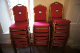 * 24 x Upholstered Banqueting Chairs. This lot is located in Bedroom Carter