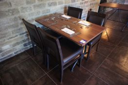 * Dining Room Table 1200 x 700 with 4 Leather effect Dining Room Chairs. This lot is located in