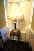 * Antique Effect Table Lamp on Spindle Legged Lamp Stand. This lot is located in the Marble Room