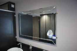 * Large Wall Mounted Mirror. This lot is located in the Gents Toilet