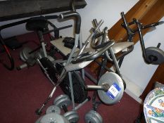* Various Weight Lifting Equipment and BO5260 Dual Action Air Bike. This lot is located in the