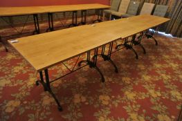 * 3 x Oak effect Bistro/Dining Tables 1200 x 700. This lot is located in the Garden Room
