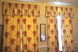 * 2 x Pair McMullan Curtains and Pelmets to Bedroom. This lot is located in the Bedroom McMullan