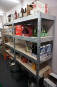 * 2 Bays of 4 Tier Boltless shelving including Contents. This lot is located in the Restaurant