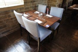 * Dining Room Table and 1200 x 700 and 4 Upholstered Dining Room Chairs. This lot is located in