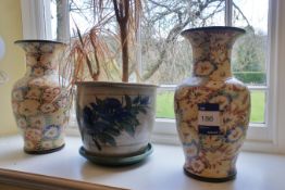 * 2 Large Urns and Plant Pot to Windowsill. This lot is located in the Stairwell