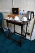 * Mahogany Occasional Table with Barley Sugar Legs. This lot is located in the Bedroom McMullan