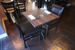 * Dining Room Table 700 x 700 with 2 Leather effect Dining Room Chairs, This lot is located in the