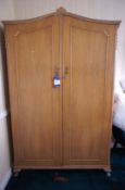 * Oak Effect Double Door Wardrobe. This lot is located in the Bedroom McMullan