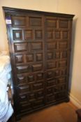 * Mahogany Multi Panel Wardrobe. This lot is located in Bedroom Carter