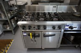 * Cobra 6 Burner Kitchen Range with Double Oven Door - Gas. This lot is located in the Main Kitchen